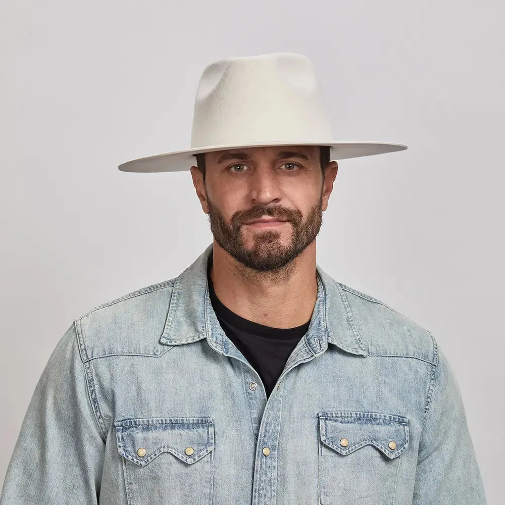 Rancher | Mens Wide Brim Felt Fedora Hat