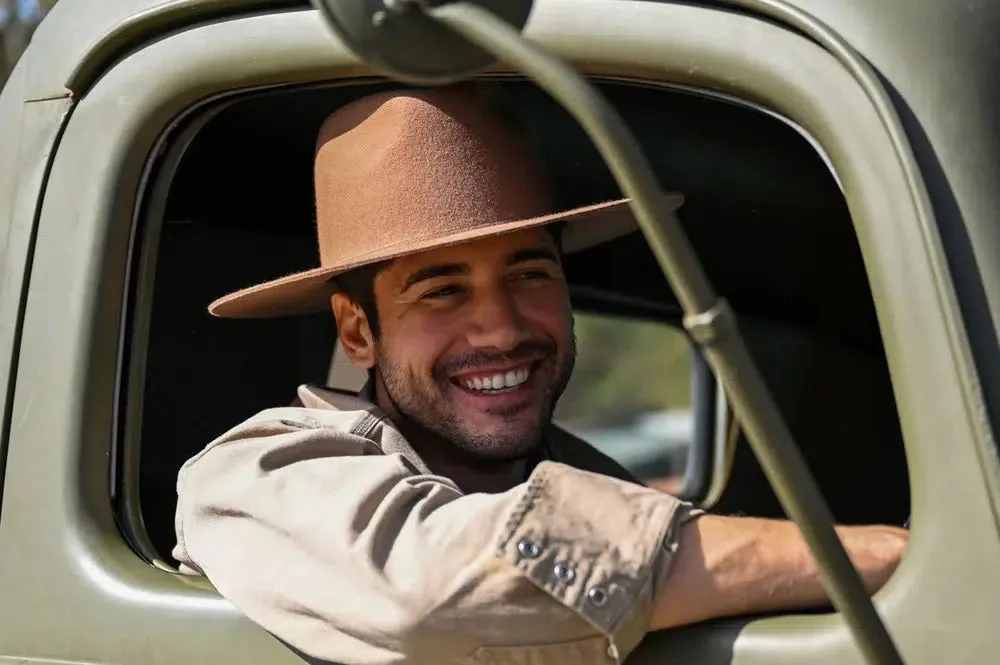 Rancher | Mens Wide Brim Felt Fedora Hat