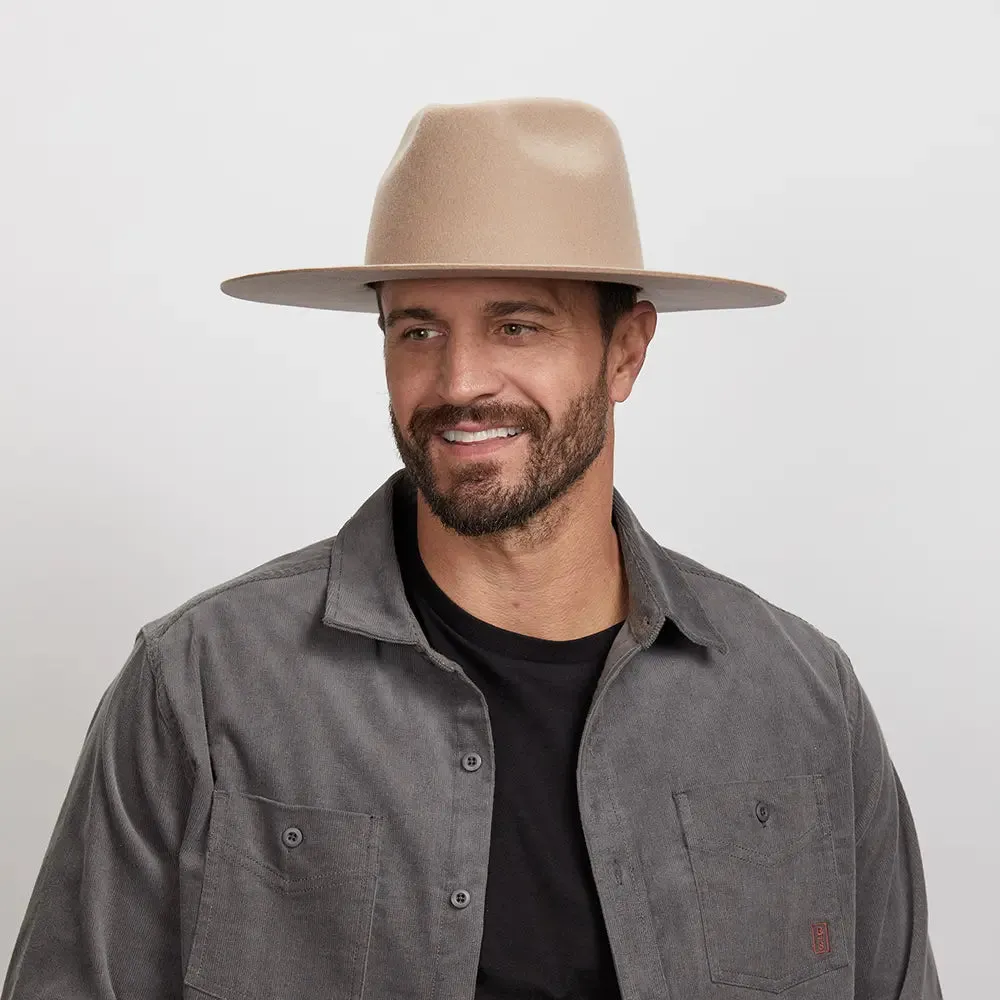 Rancher | Mens Wide Brim Felt Fedora Hat