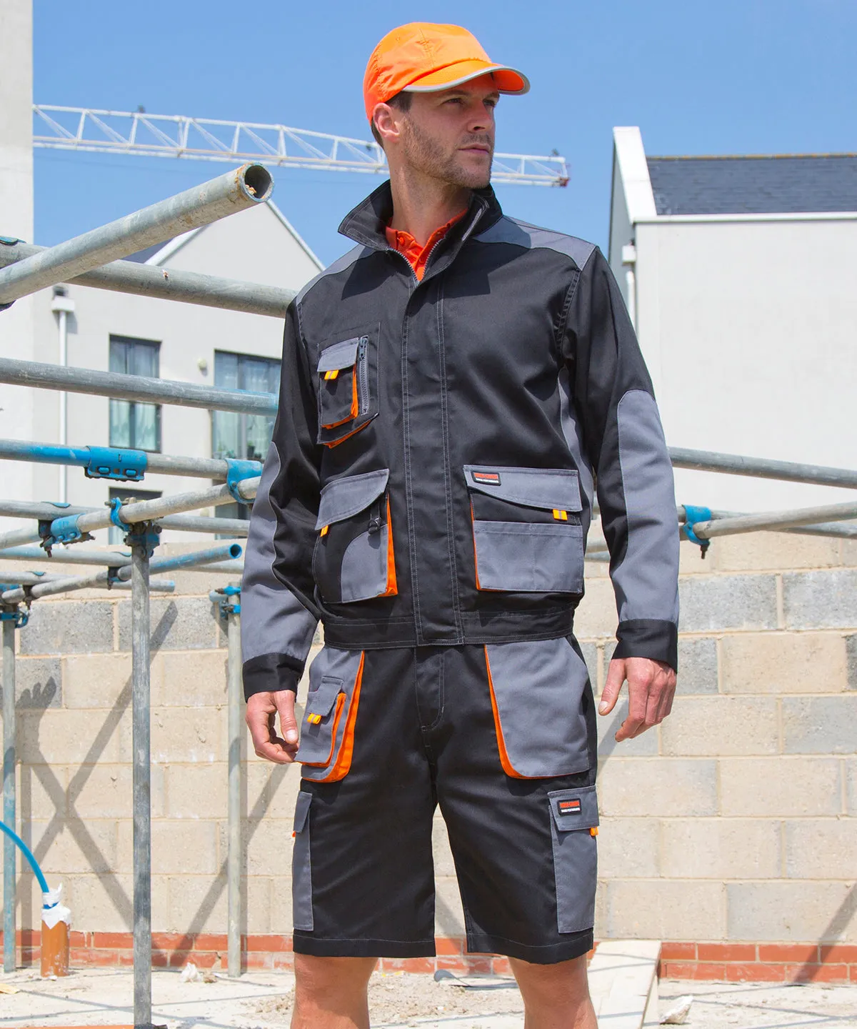 Royal/Navy/Orange - Work-Guard lite jacket