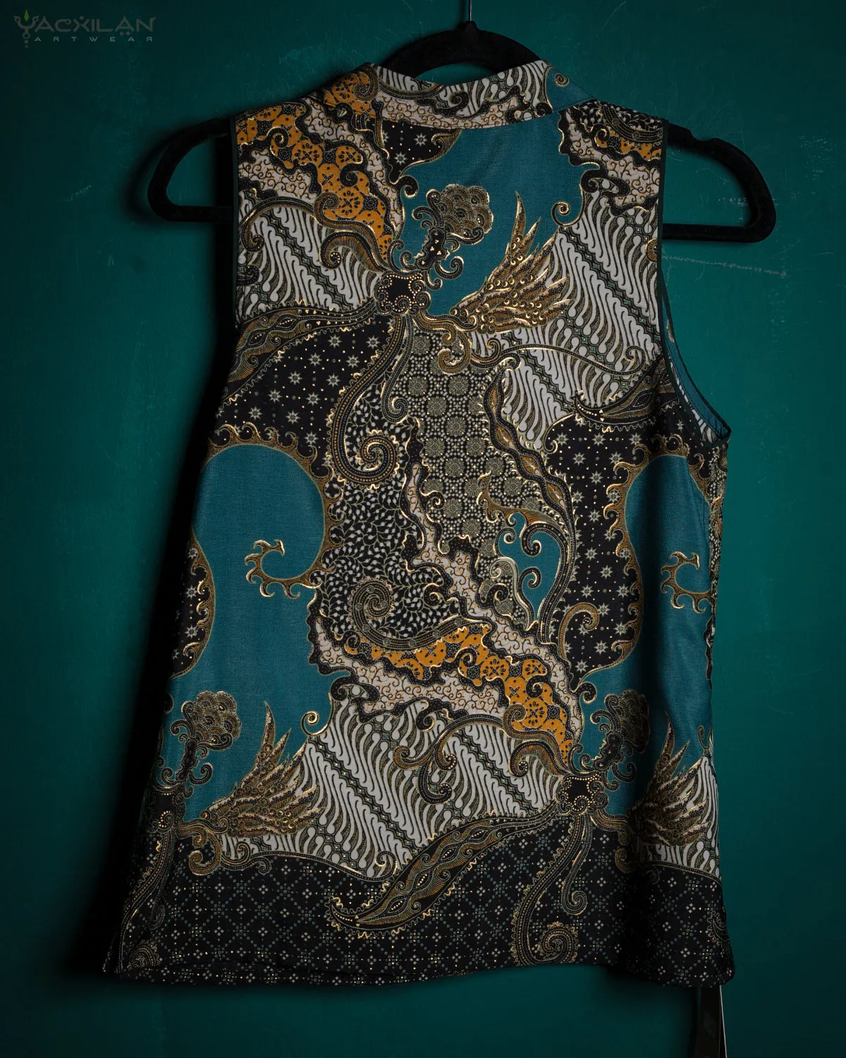 Shirt Woman Sleeveless / Cotton - BATIK Teal