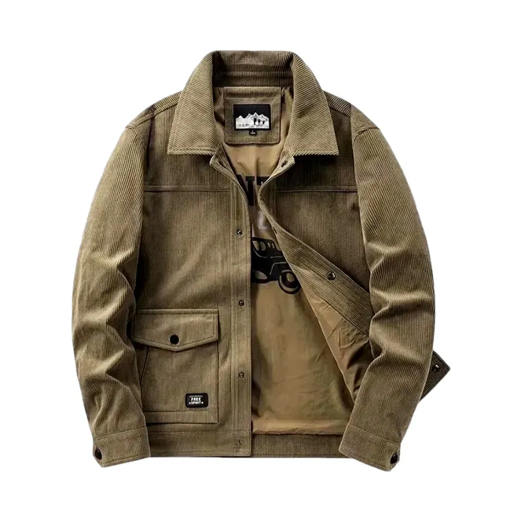 Slim fit men's corduroy coat