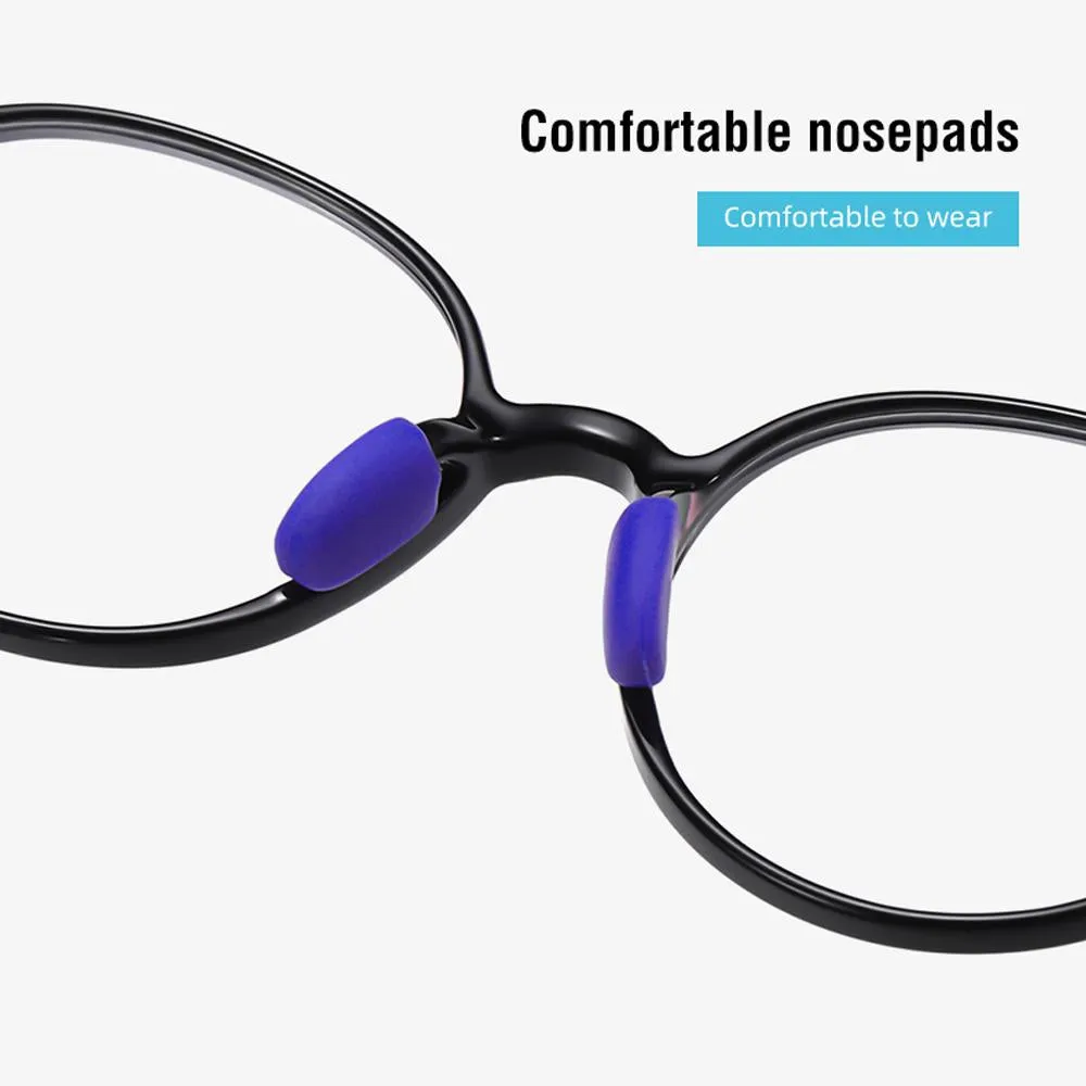 Smart - (Age 5-13)Children Non-slip Blue Light Blocking Glasses-Transparent Light Brown
