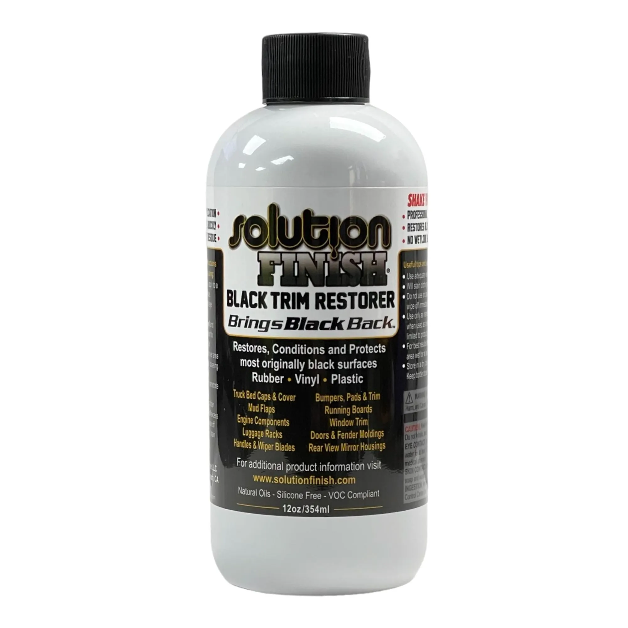 Solution Finish Black Plastic, Bumper Trim Restorer