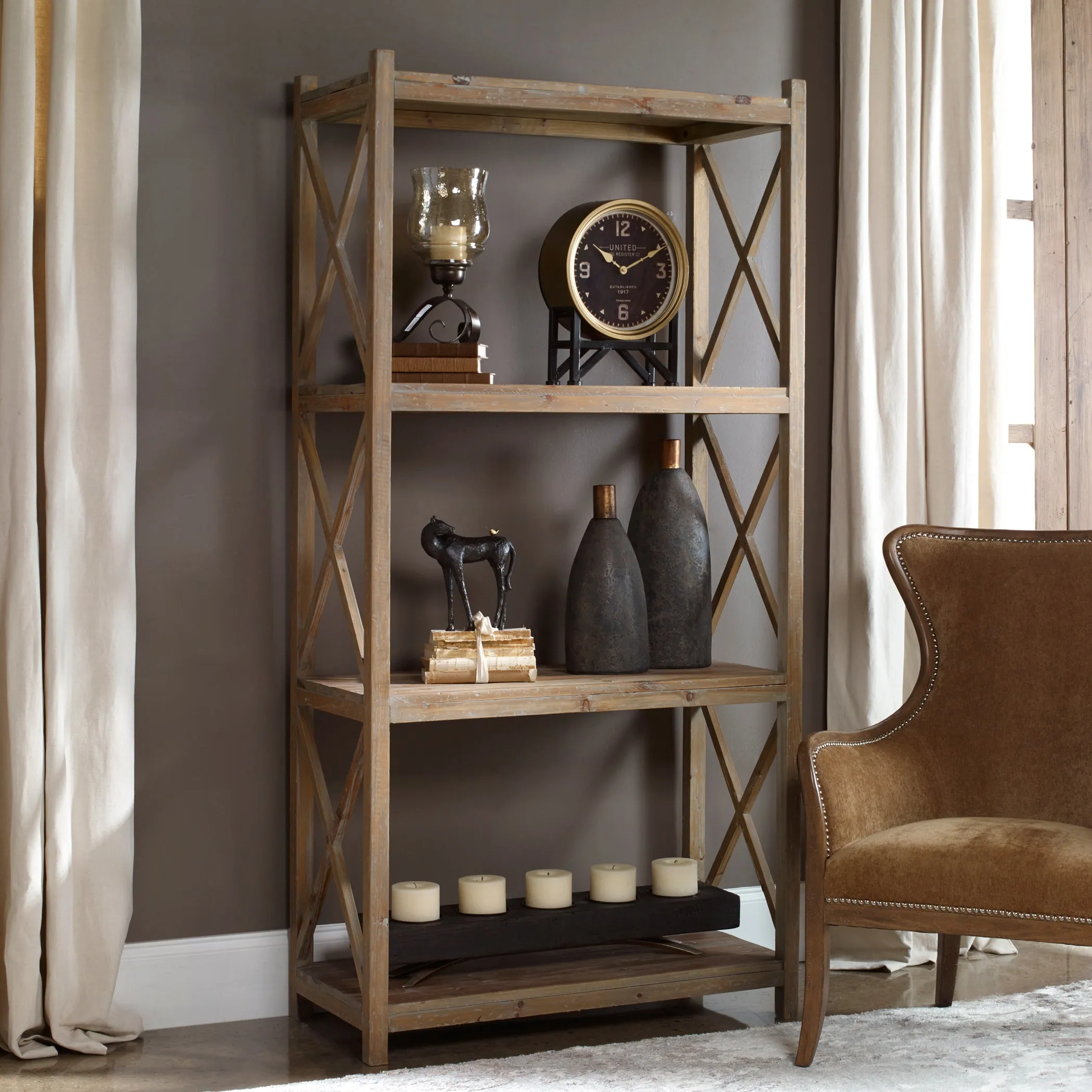 Stratford Reclaimed Wood Etagere