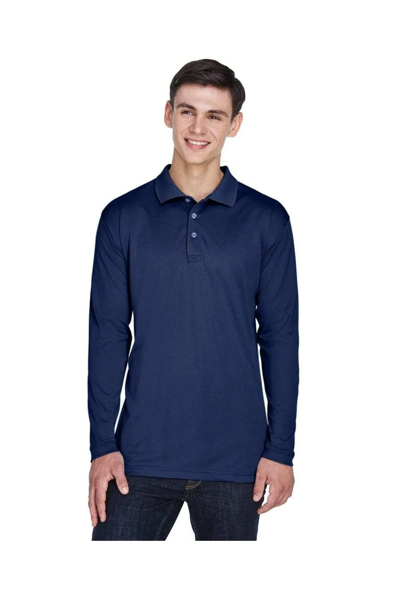 UltraClub 8405LS: Adult Cool & Dry Sport Long-Sleeve Polo