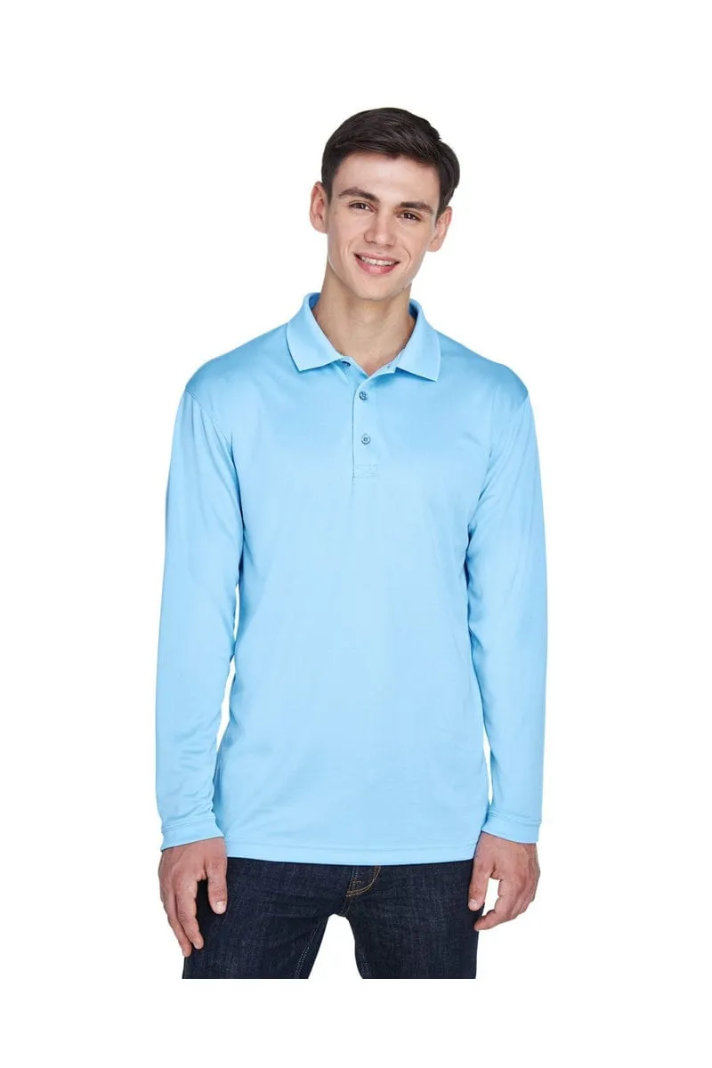 UltraClub 8405LS: Adult Cool & Dry Sport Long-Sleeve Polo