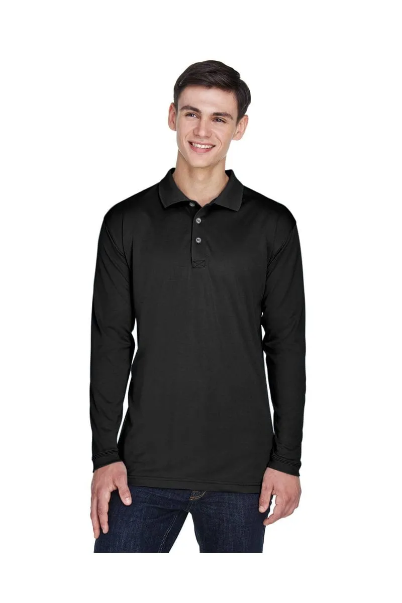 UltraClub 8405LS: Adult Cool & Dry Sport Long-Sleeve Polo