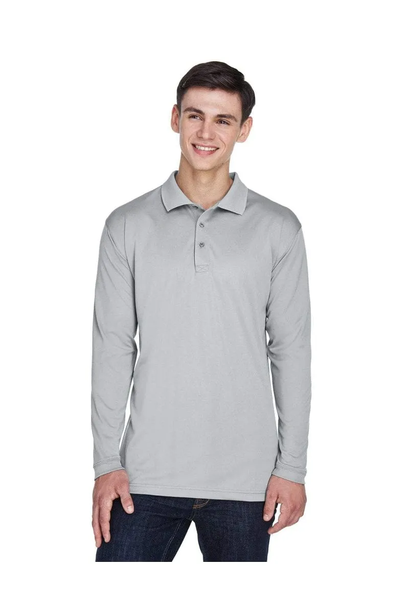 UltraClub 8405LS: Adult Cool & Dry Sport Long-Sleeve Polo