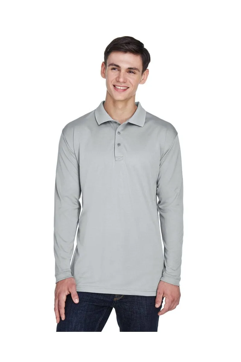 UltraClub 8405LS: Adult Cool & Dry Sport Long-Sleeve Polo
