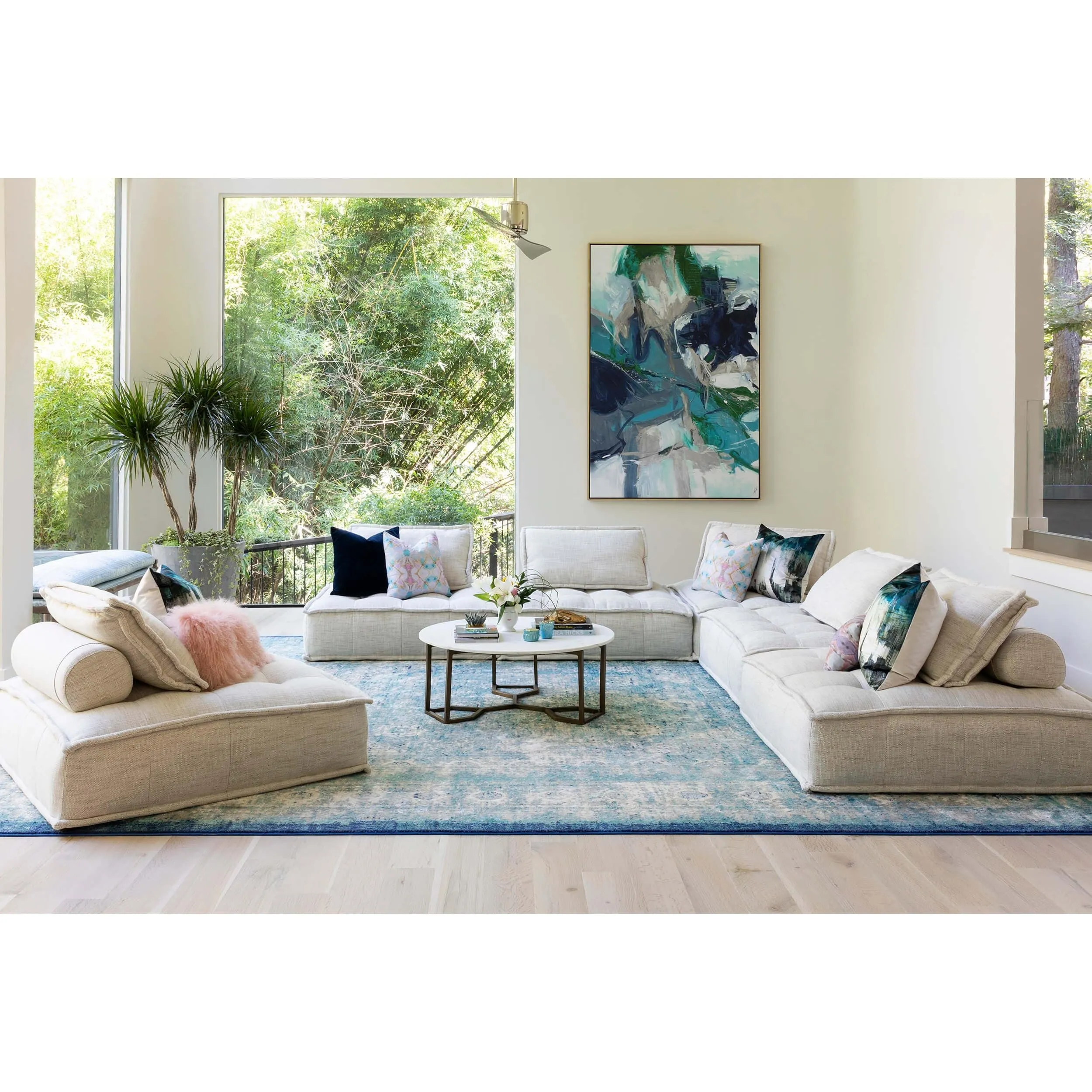 Vance Throw Pillow, Indigo