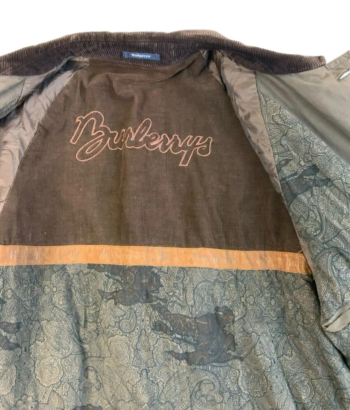 VINTAGE 1980s BURBERRYS' QUILTED JACKET SIZE XL