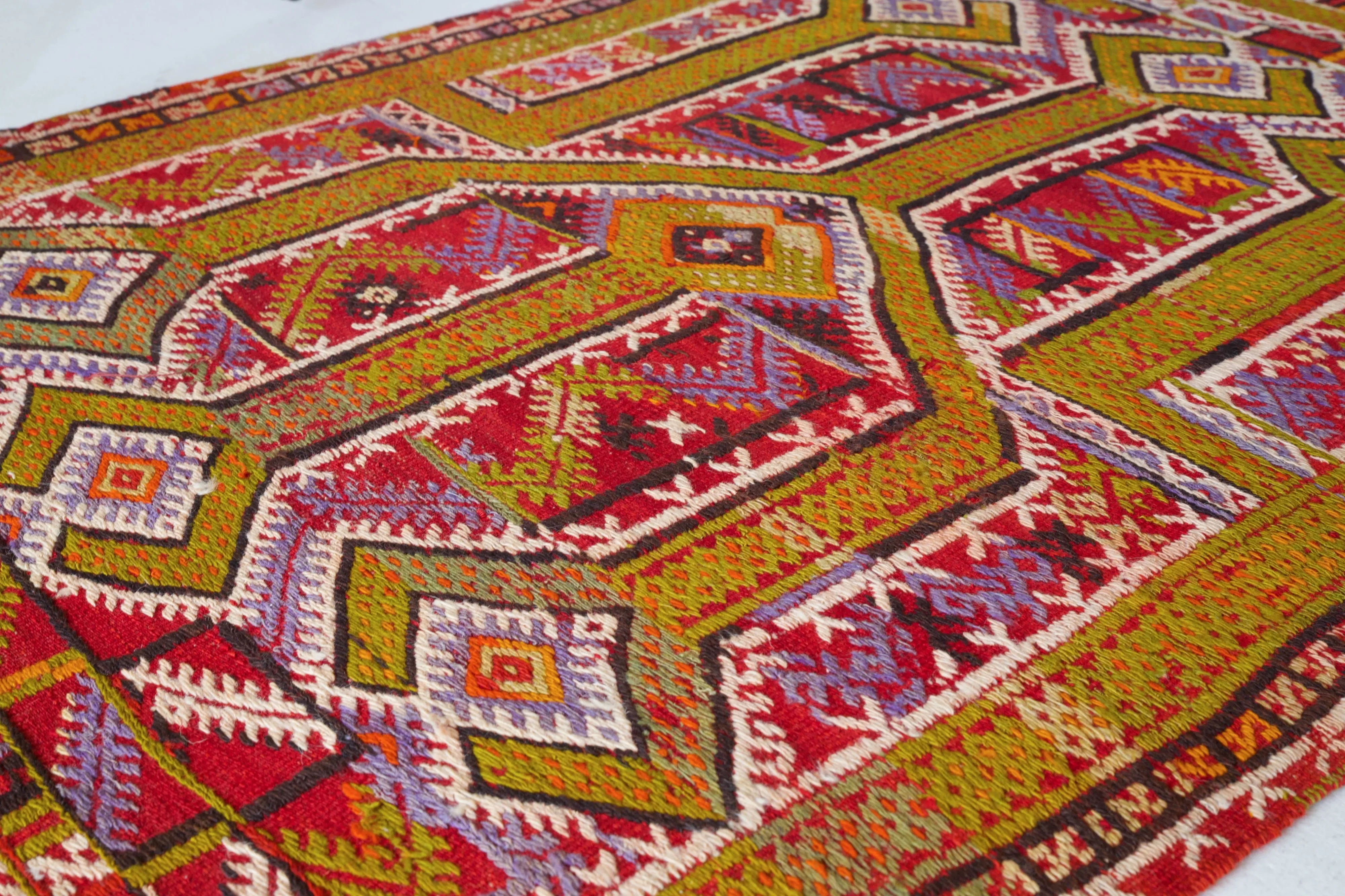 Vintage Turkish Cicim Kilim Rug 3'2"x5'2"