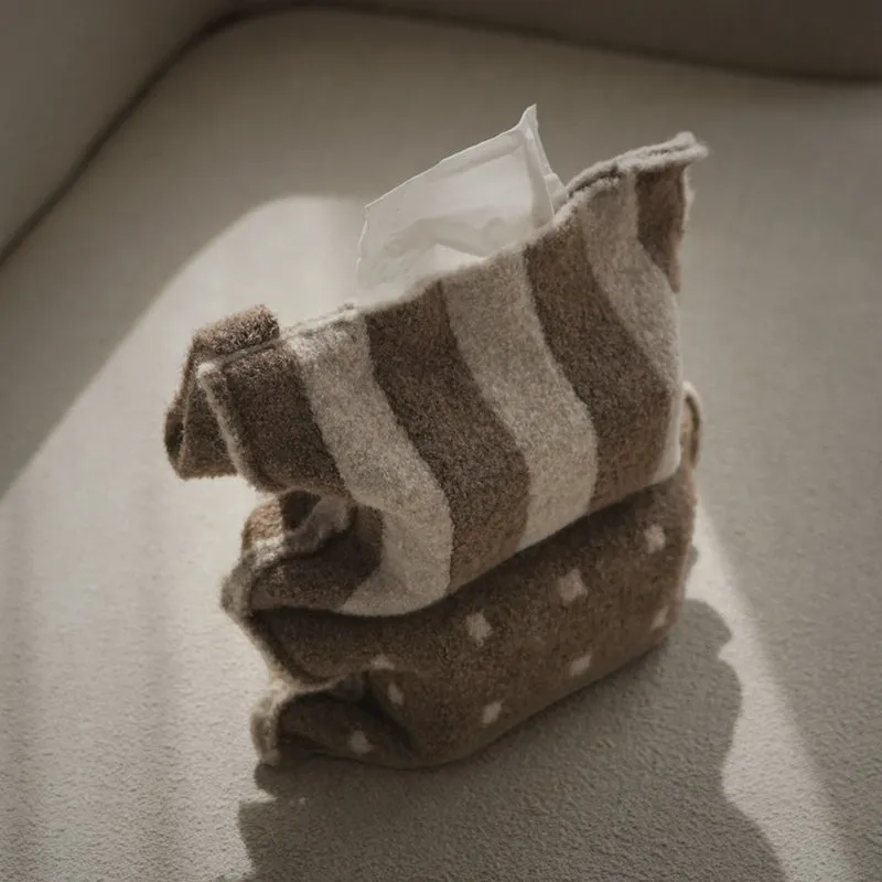 Vintage Wool Tissue Container