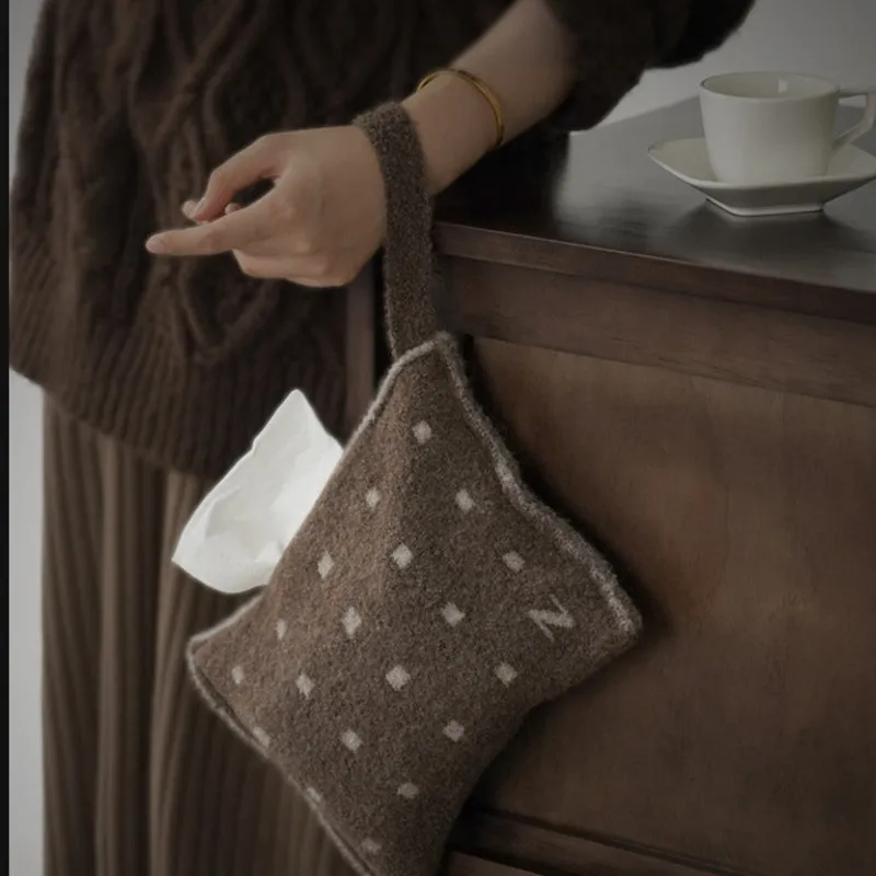 Vintage Wool Tissue Container