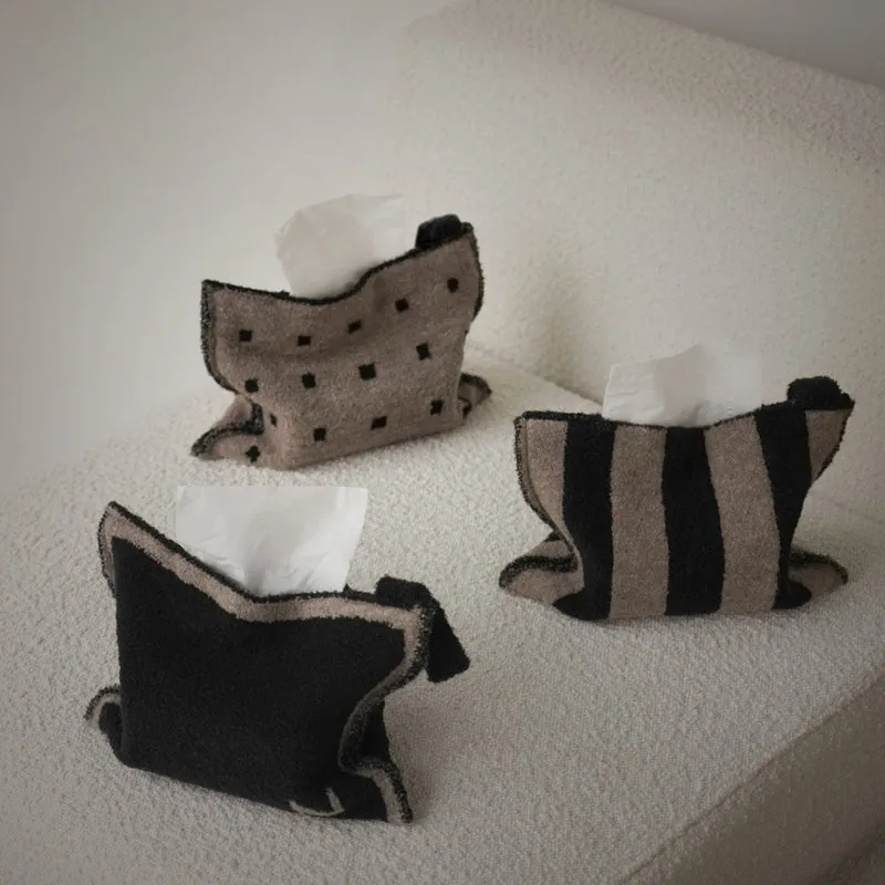 Vintage Wool Tissue Container