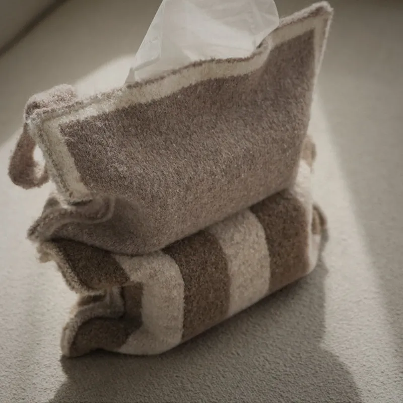 Vintage Wool Tissue Container