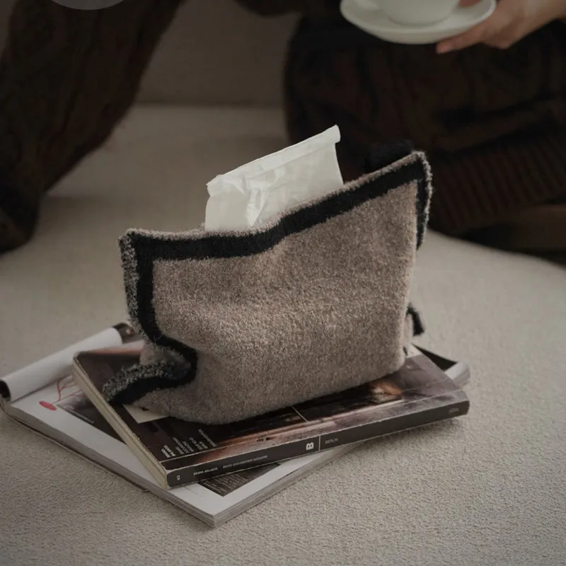Vintage Wool Tissue Container