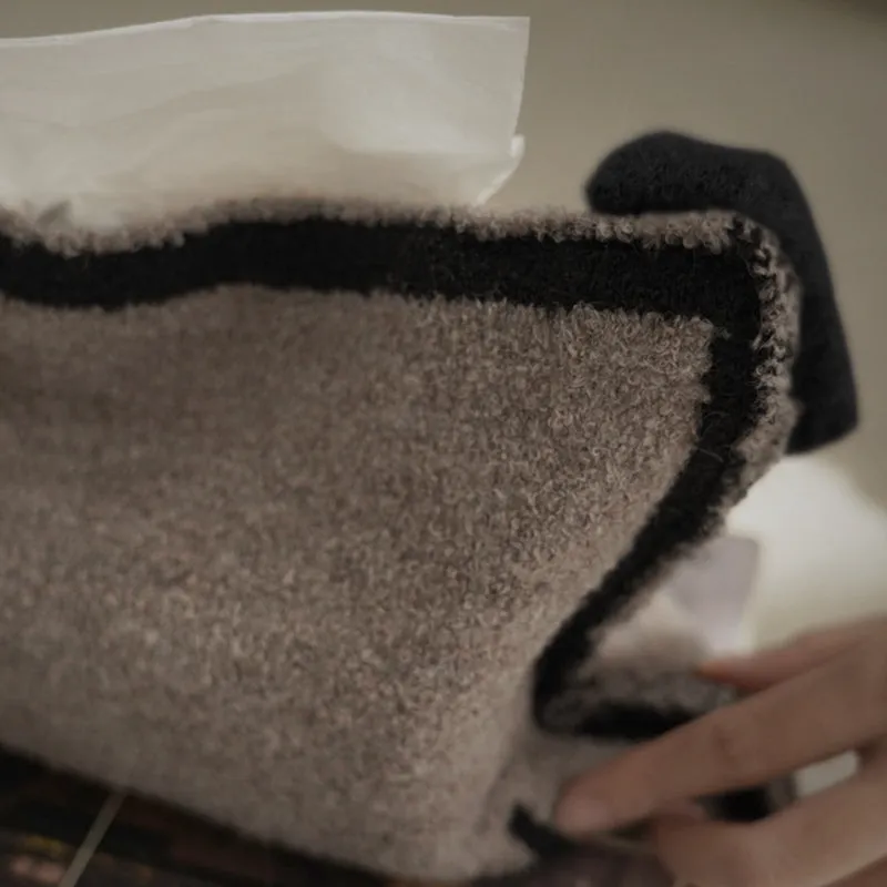 Vintage Wool Tissue Container