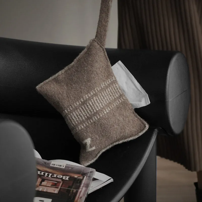 Vintage Wool Tissue Container