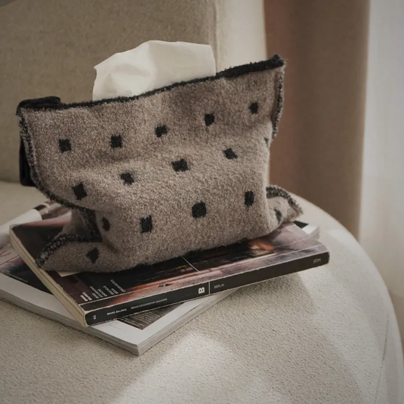 Vintage Wool Tissue Container