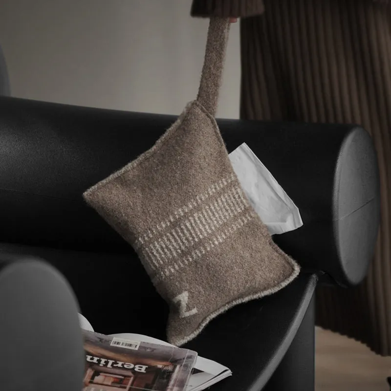 Vintage Wool Tissue Container