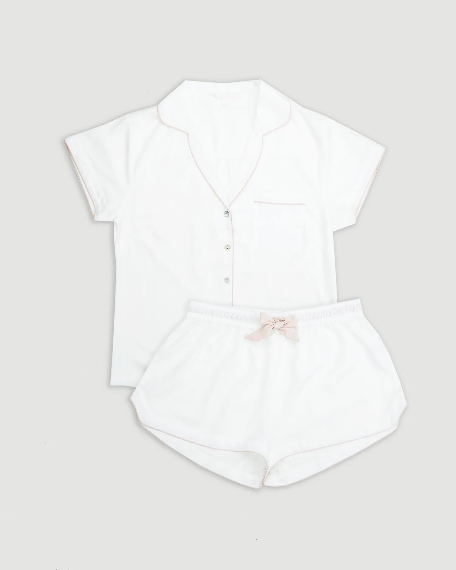 White Eva Short Tencel PJs