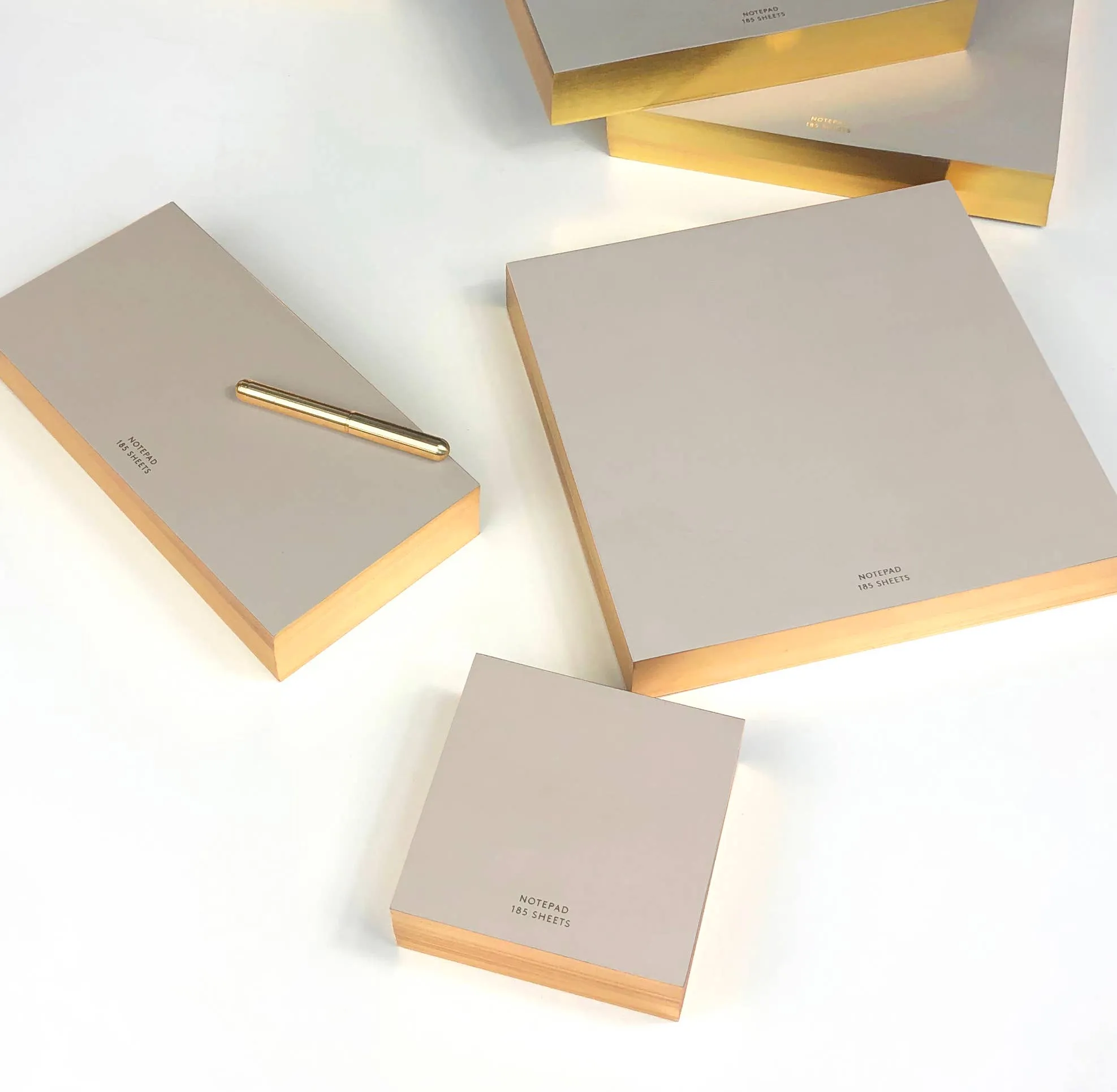 Wms&Co. Greige ColorPad Medium Long with Gilded Edge