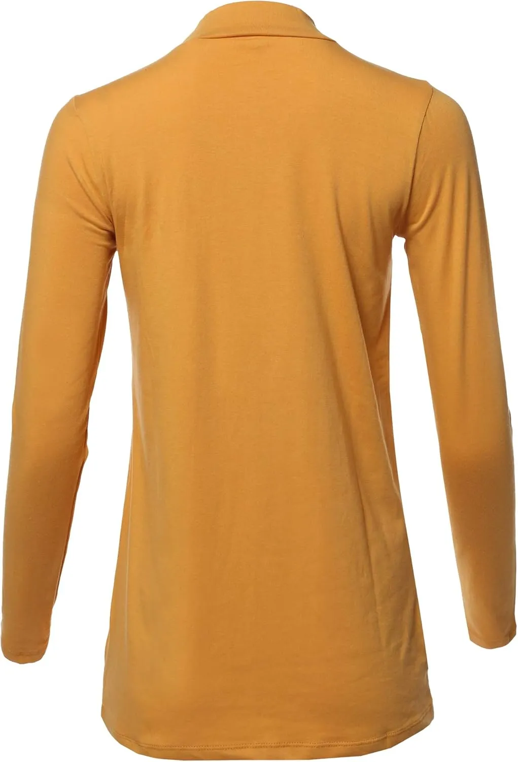 Women's Basic Solid Soft Cotton Long Sleeve Mock Neck Top Shirts